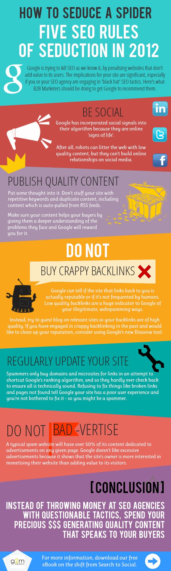 How to seduce a spider: Five SEO rules of seduction in 2012