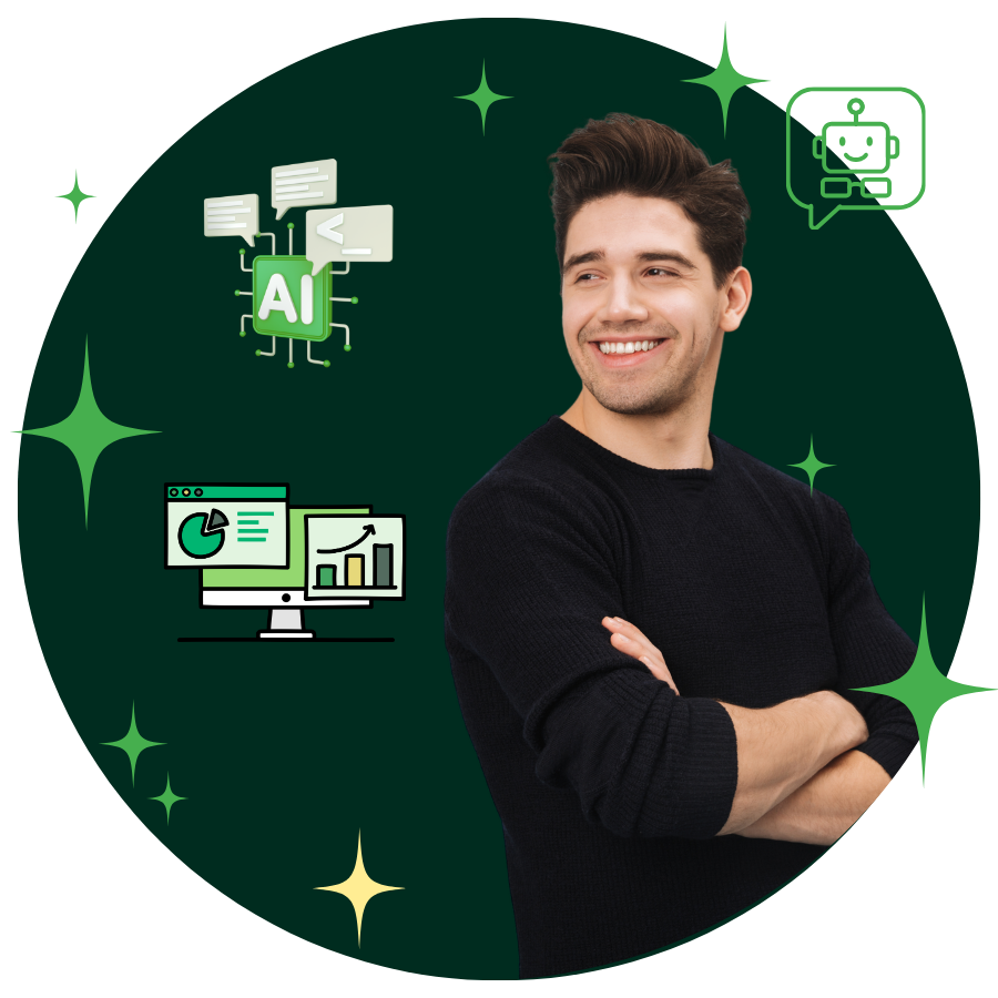 Guy with arms folded because of AI