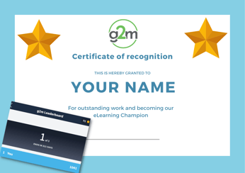 g2m eLearning Champion Certificate